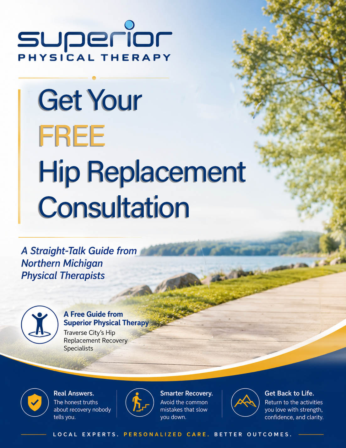 Active adults enjoying life after hip replacement recovery